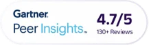 Gartner Peer Insights 4.7/5 130+ Reviews