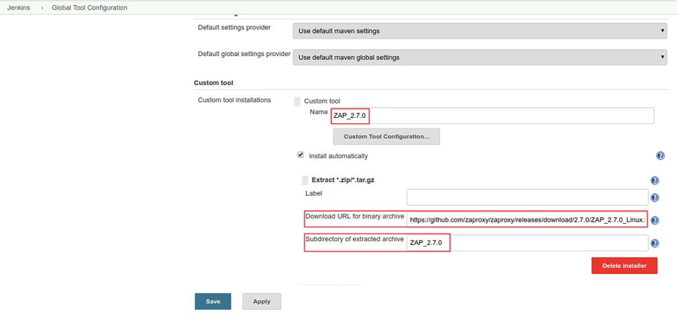 Global Tool Configuration