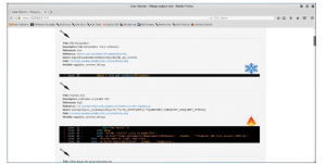 Vulnerabilities listed with a complete description
