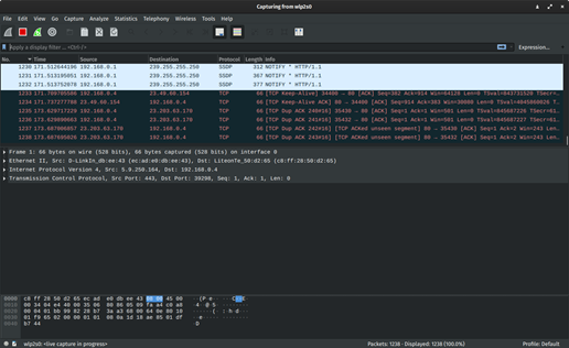 Figure 4: Wireshark
