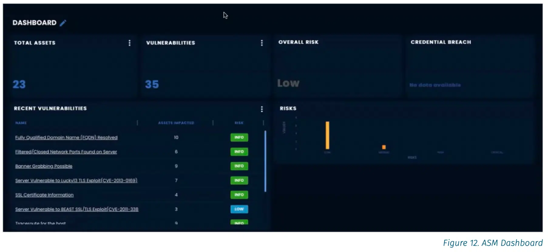BreachLock Platform ASM Dashboard Screenshot