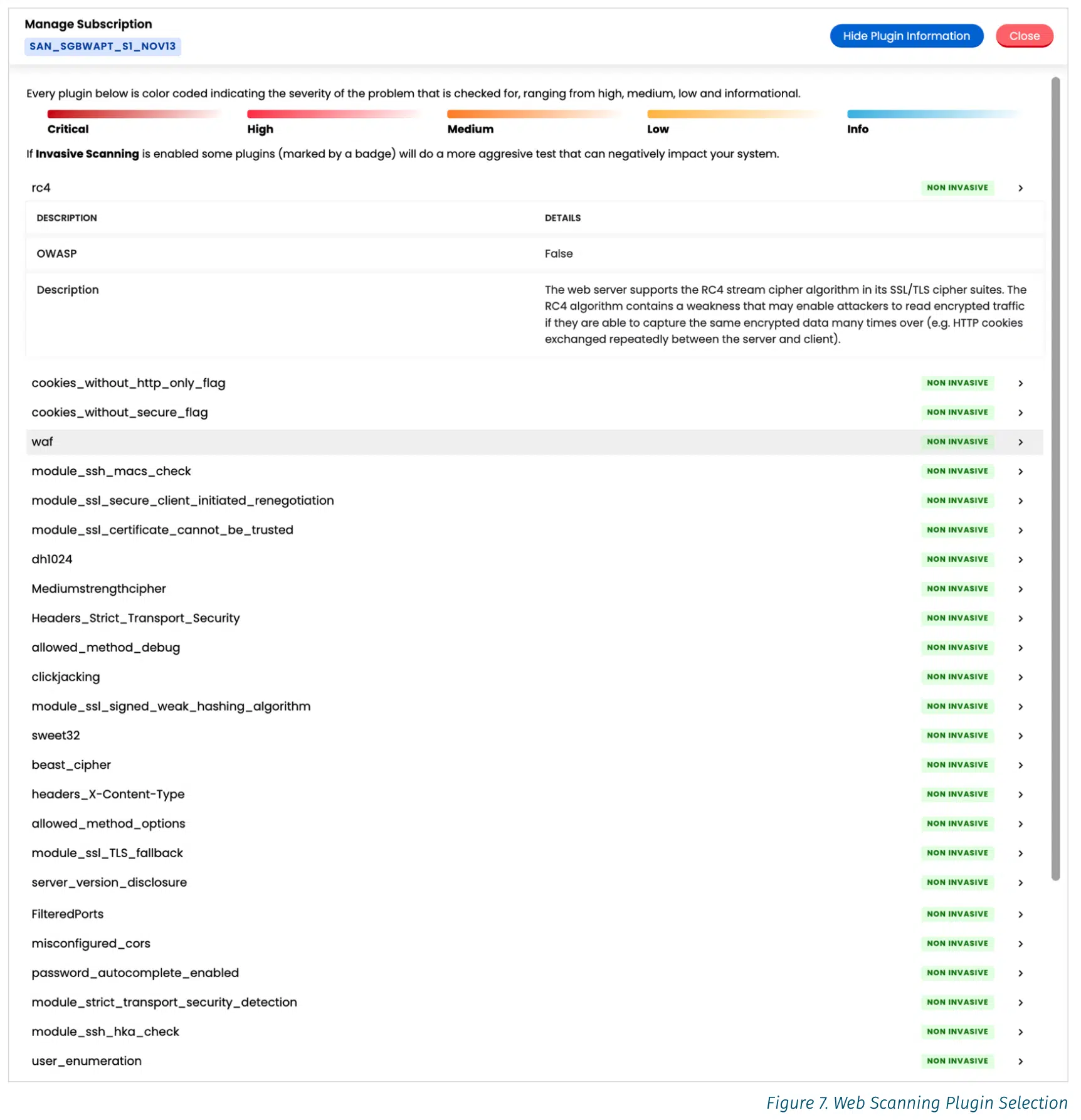 Screenshot of the web scanning plugin on the BreachLock Platform from SANS Platform Review