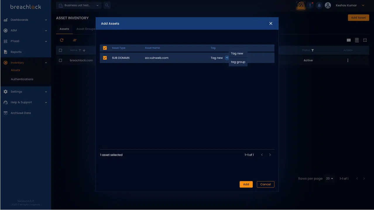 BULK UPDATE OF TAGS USING IMPORT ASSETS FEATURE NGPTaaS v4.0