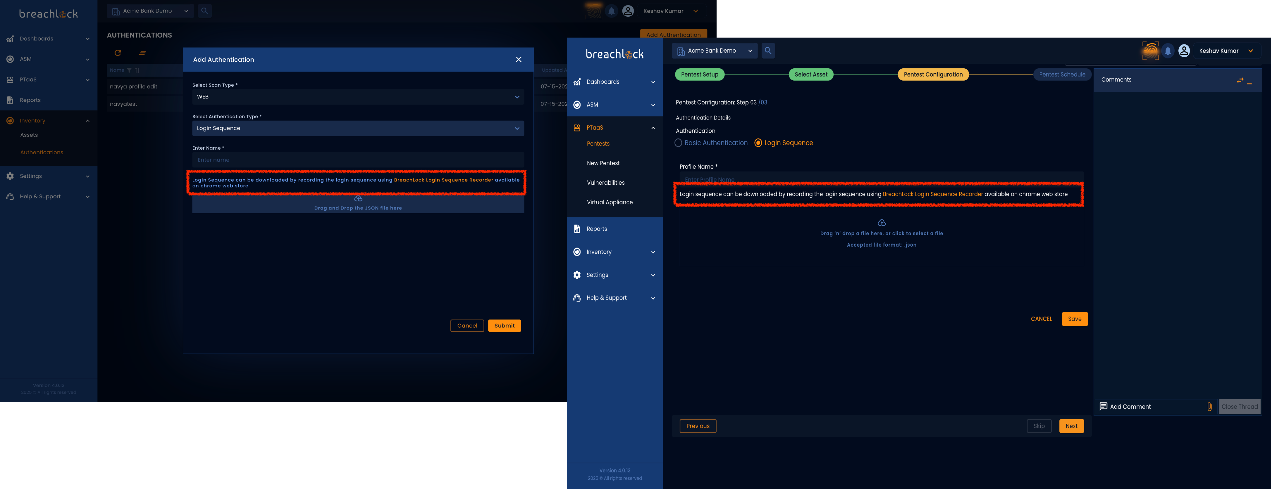 Login Sequence Recorder Link Updated NGPTaaS 4.0