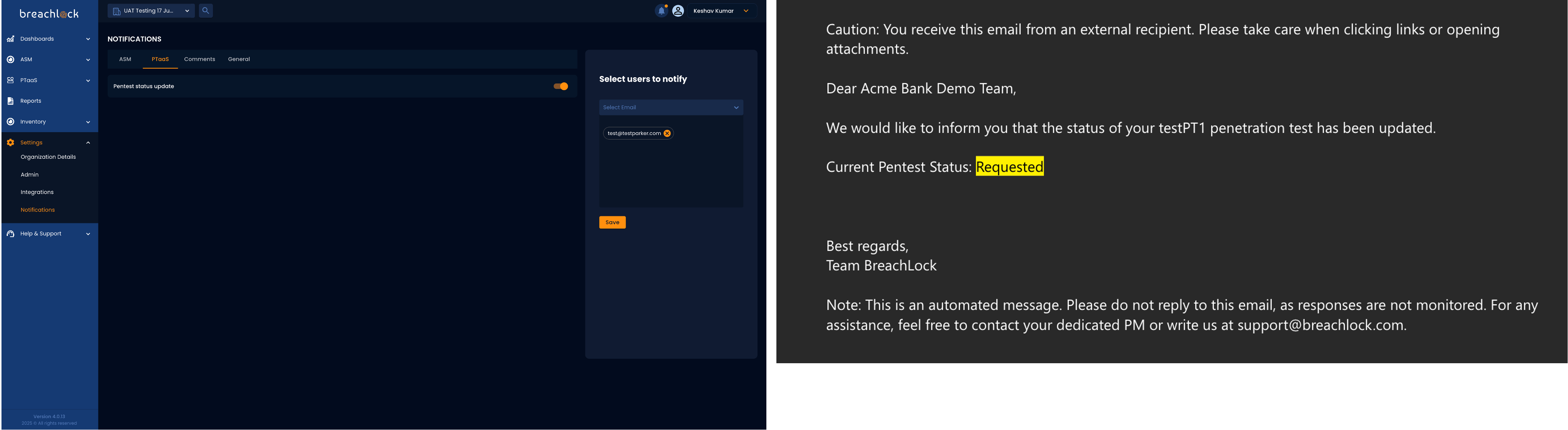 Notification Improvements NGPTaaS v4.0
