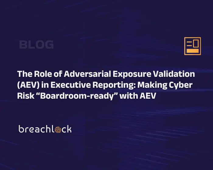 Blog Cover The Role of Adversarial Exposure Validation (AEV) in Executive Reporting Making Cyber Risk “Boardroom-ready” with AEV