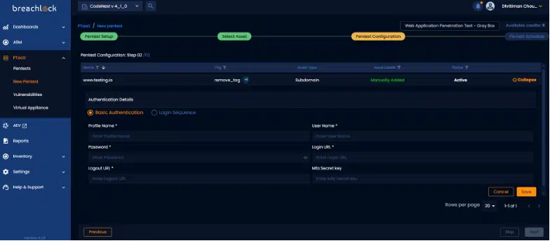 NGPTaaS v4.1.0 Screenshot - Authentication Flexibility