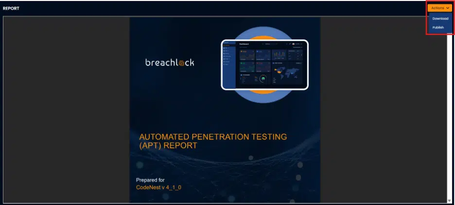 NGPTaaS v4.1.0 Reports Screenshot