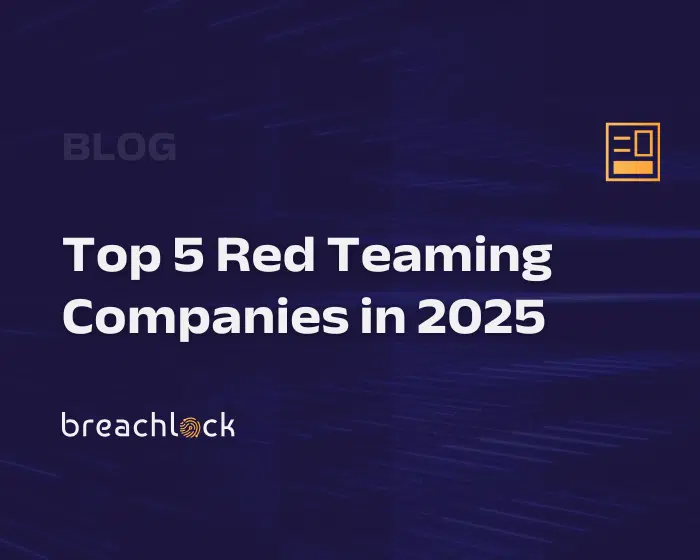 BreachLock Blog Cover - Top 5 Red Teaming Companies in 2025
