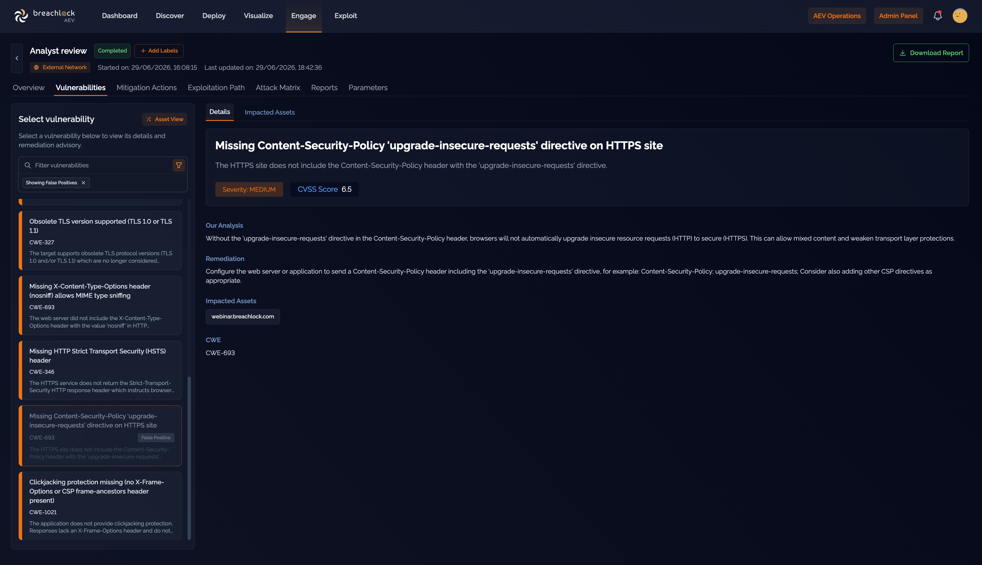Analyst Review Vulnerabilities_BreachLock
